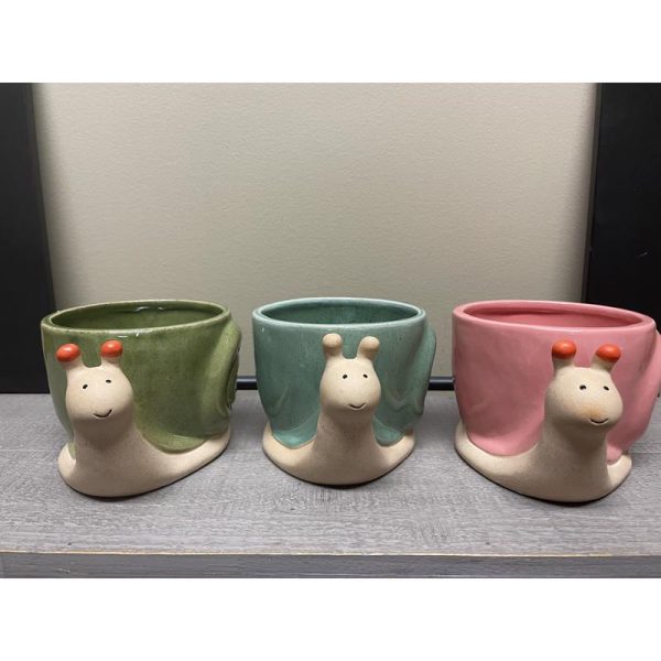 Sullivans Assorted Ceramic 3.5 in. H Snail Planter Online Hot Sale