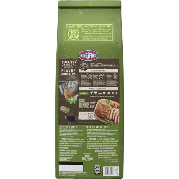 Kingsford Signature All Natural Basil Sage Thyme Charcoal Briquettes 8 lb Online Hot Sale