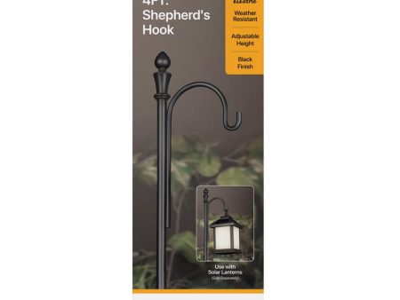 Feit SOLAR FIXTURES Black Metal 48 in. H Shepherd s Hook 1 pk Cheap