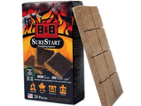 B&B Charcoal Sure Start Charcoal Starters 24 each For Cheap