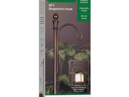 Feit SOLAR FIXTURES Bronze Metal 48 in. H Shepherd s Hook 1 pk Supply