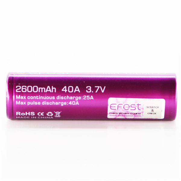 Efest 18650 2600mAh 25A IMR Battery Online