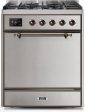 Majestic II 30 Inch Dual Fuel Natural Gas Freestanding Range in Stainless Steel with Bronze Trim For Discount