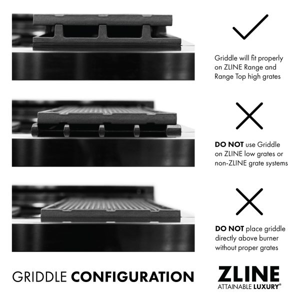 ZLINE High Grate Reversible Cast Iron Griddle (HG-GRZ-NS) For Cheap