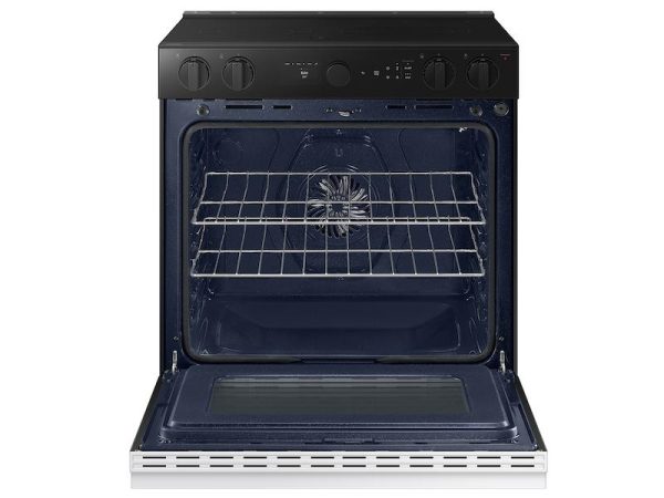 Bespoke 6.3 cu. ft. Smart Slide-In ENERGY STAR® Certified Electric Range with Air Fry in White Glass Online Hot Sale