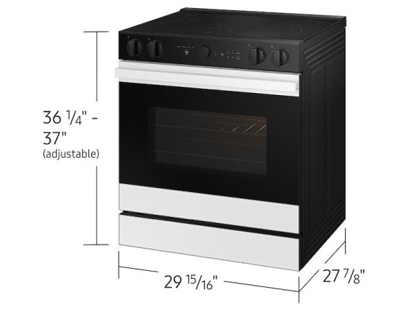 Bespoke 6.3 cu. ft. Smart Slide-In ENERGY STAR® Certified Electric Range with Air Fry in White Glass Online Hot Sale