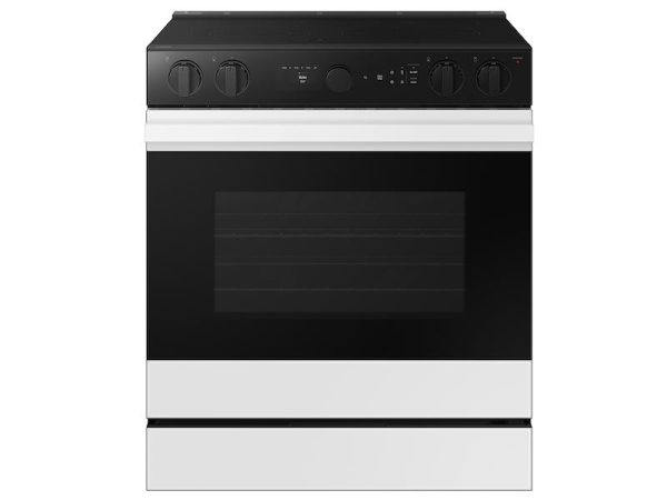 Bespoke 6.3 cu. ft. Smart Slide-In ENERGY STAR® Certified Electric Range with Air Fry in White Glass Online Hot Sale