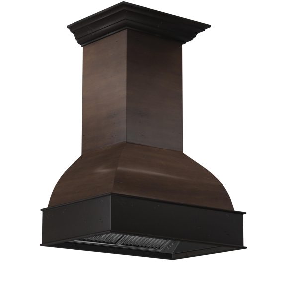 ZLINE 36  Wooden Wall Mount Range Hood in Antigua and Walnut - Includes Remote Motor Online Sale